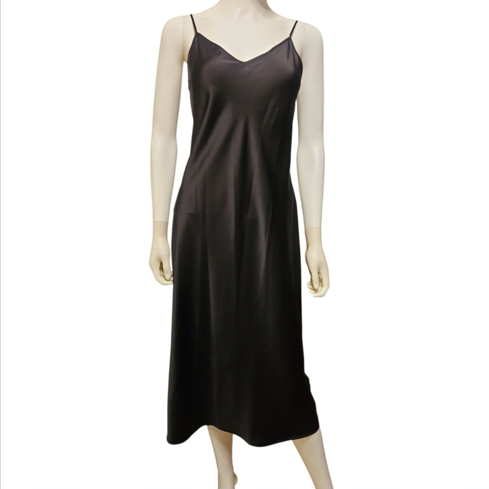 ALL SAINTS | Midi V-Neck Slip Dress in Black ~ Size Small